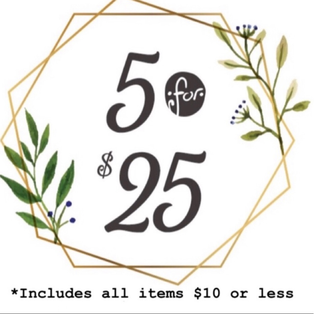 5 for $25 sale